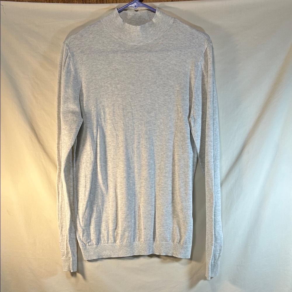 ASOS Men's Light Gray Mock Neck Sweater